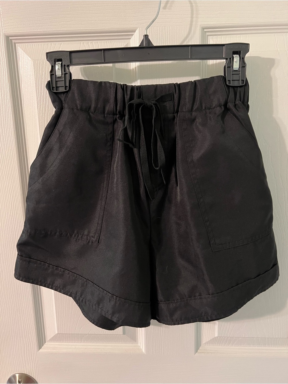 Zenana Outfitters Black High-Waist Drawstring Shorts